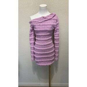 Missguided, Women’s, Lace, Bodycon Dress, Lilac, Size: XS